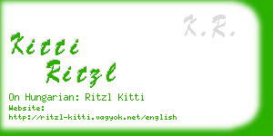kitti ritzl business card